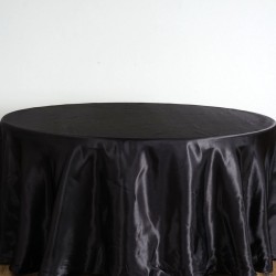 Black Satin Tablecloth