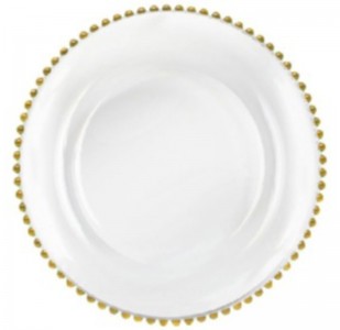 Beaded Glass Charger Plate