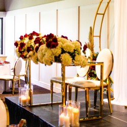 Gold Glass Head Table